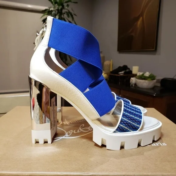 NEW Christian Louboutin Patrouiagoma 100 platform sandals size 36 - Picture 6 of 16